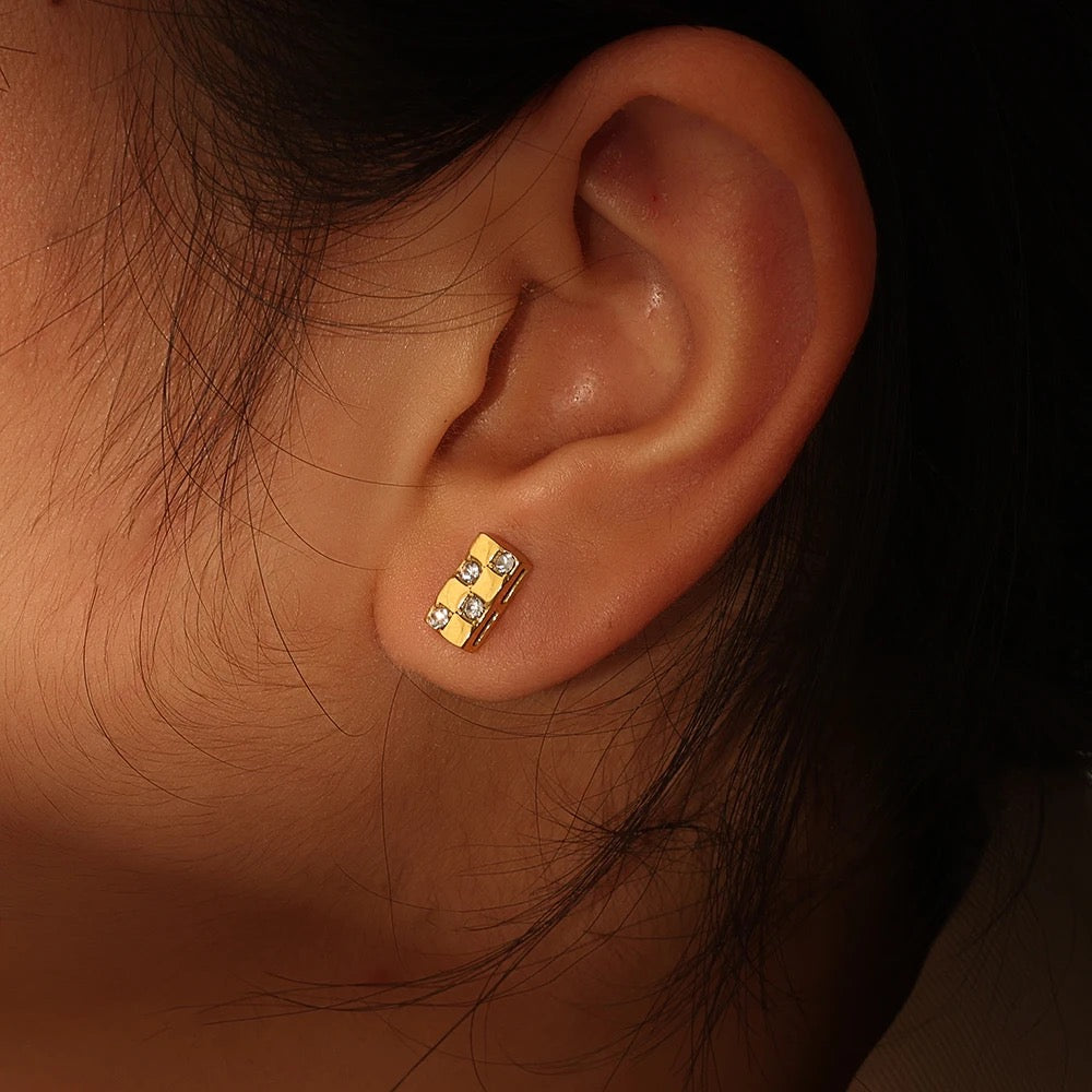 Iris ~ Boucles d'oreilles en acier inoxydable
