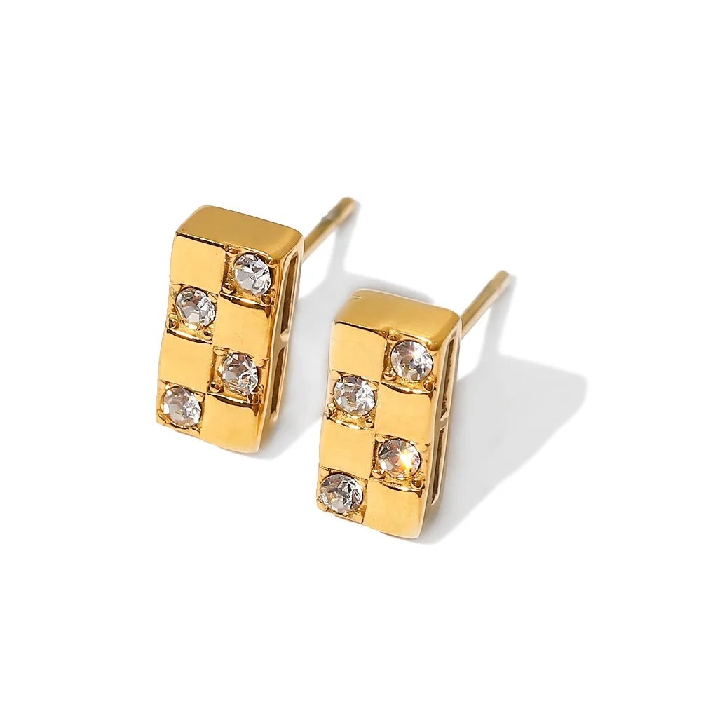 Iris ~ Boucles d'oreilles en acier inoxydable
